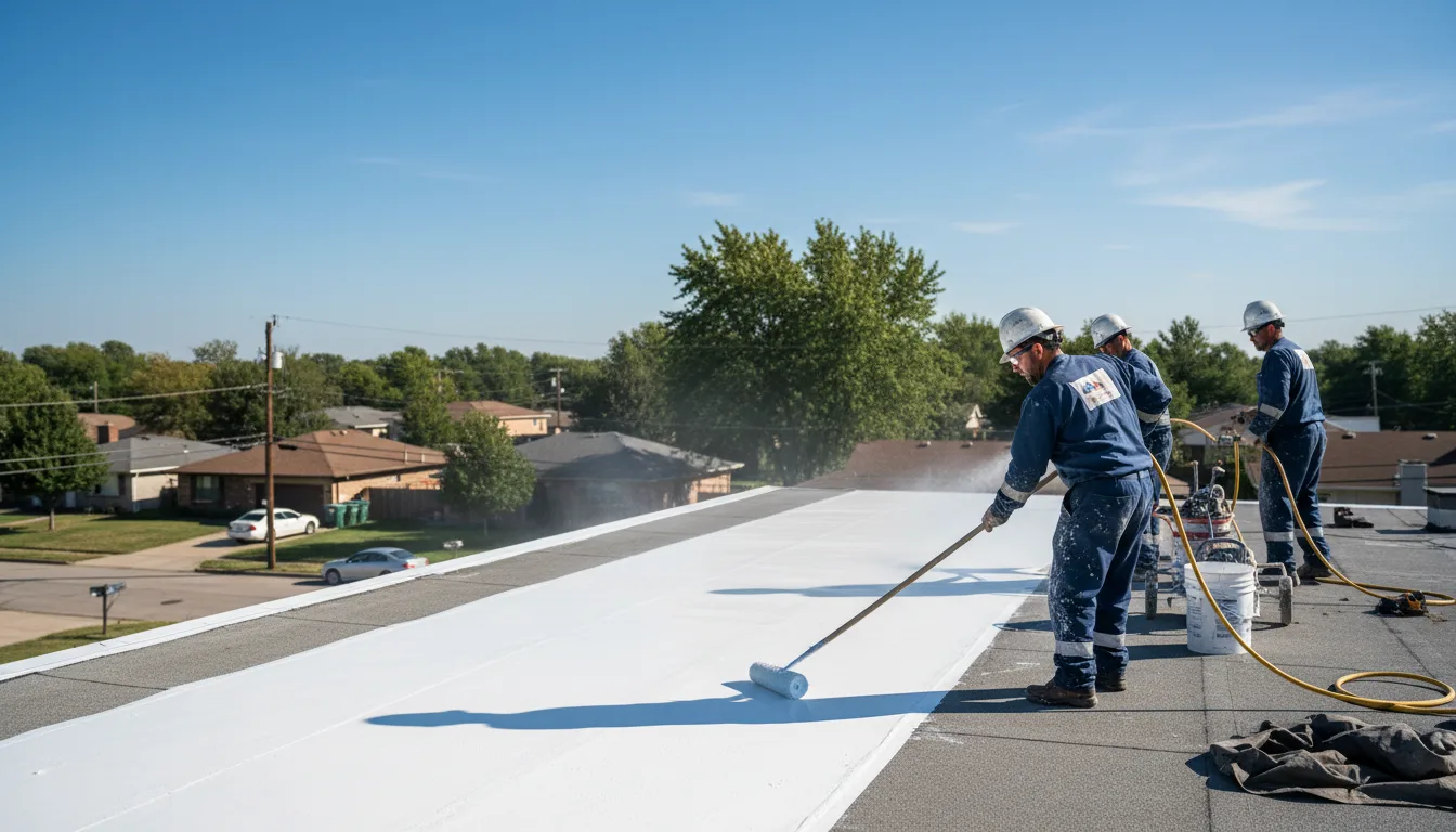 Commercial roof coating in White Hall, IL near me